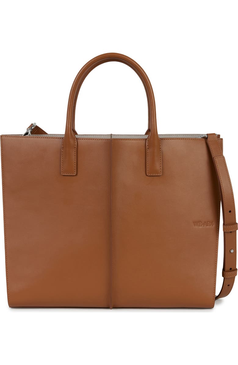 WE-AR4 The Industry Leather Tote, Main, color, Acorn