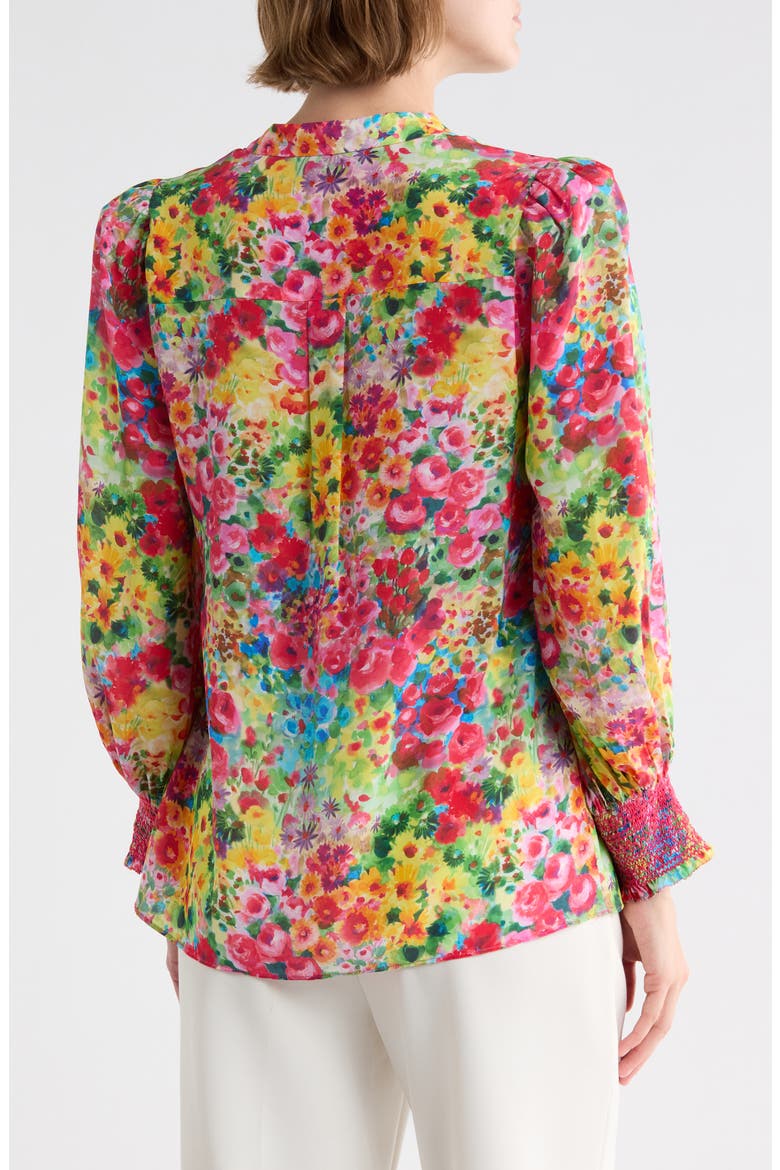Sheila Floral Silk Top, Alternate, color, GARDEN FLORAL