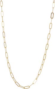 Argento Vivo Sterling Silver Paper Clip Chain Necklace