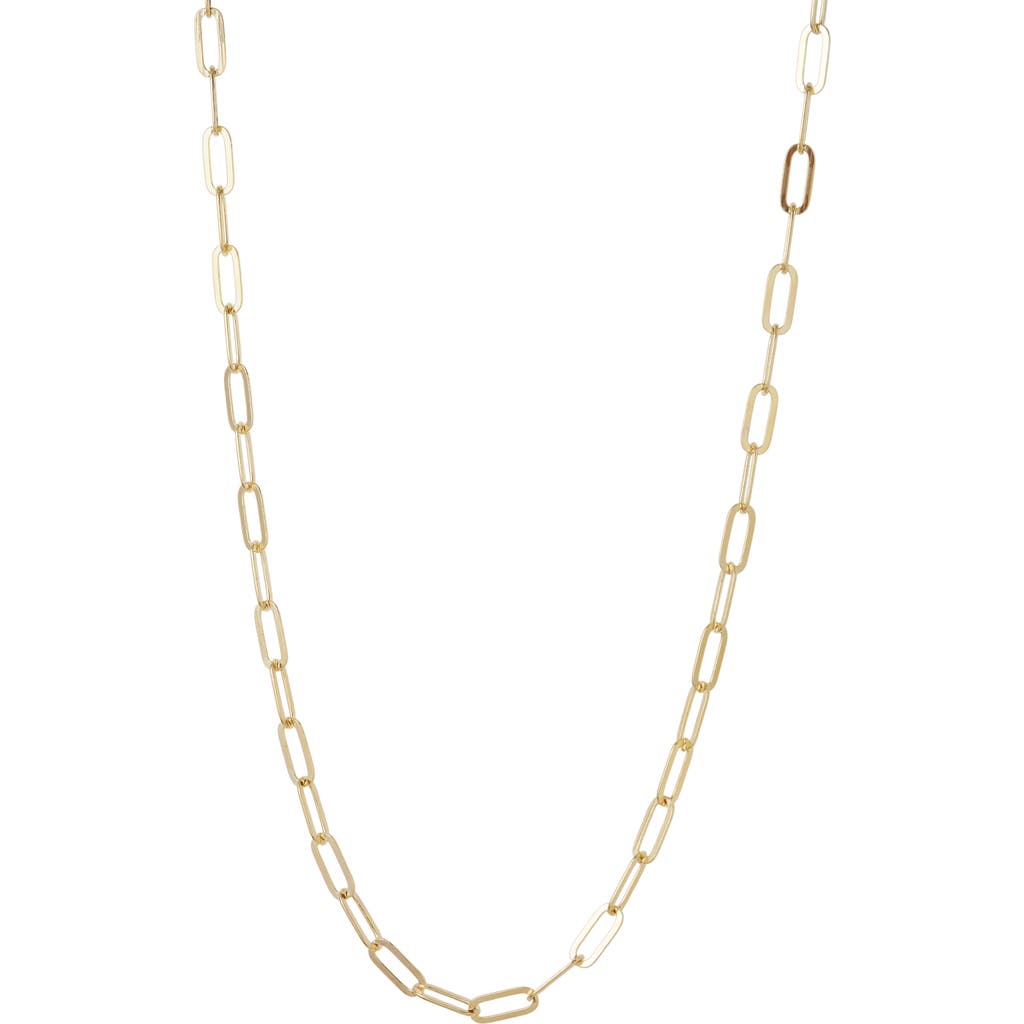 Argento Vivo Sterling Silver Paper Clip Chain Necklace in Gold at Nordstrom