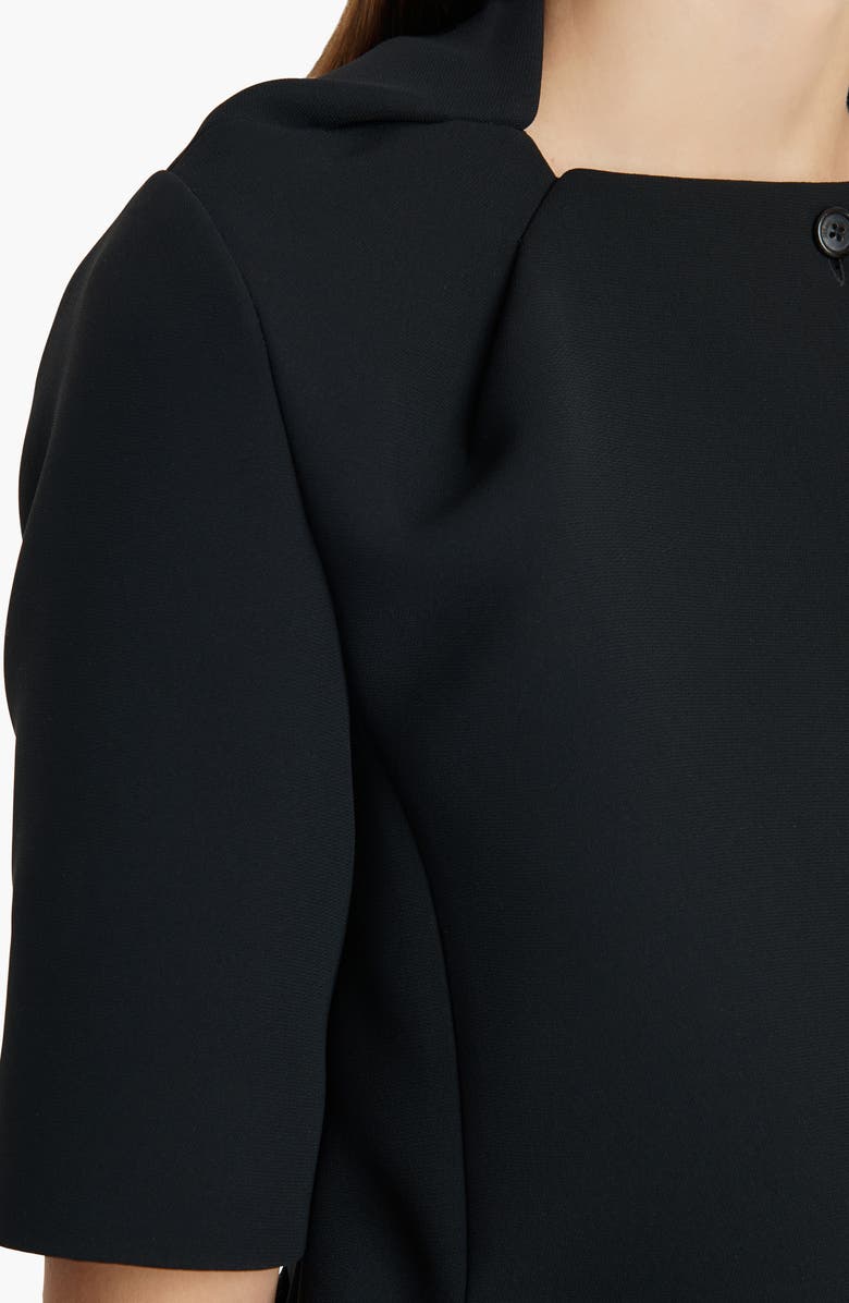 Khaite Franc Crepe Peplum Jacket, Alternate, color, Black