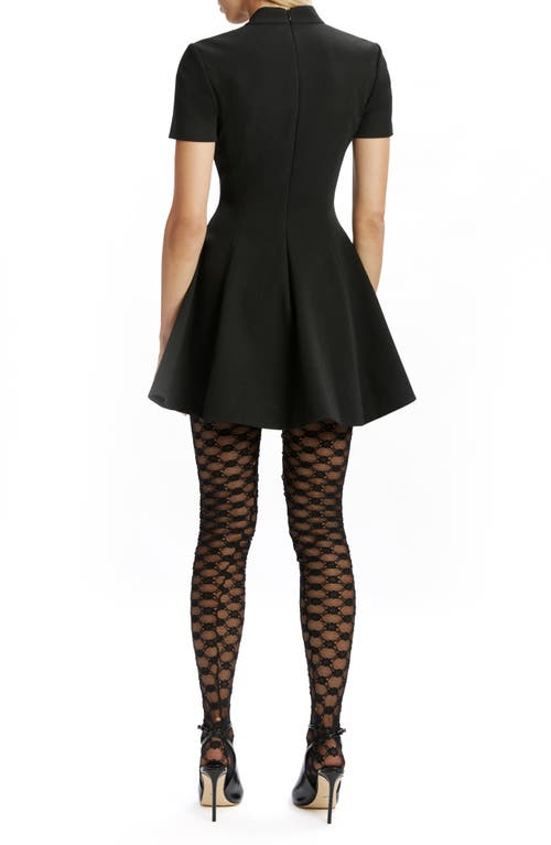 Bardot Zephyra Short Sleeve Minidress In Black