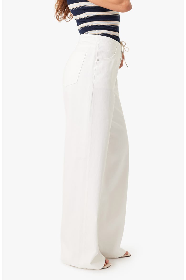Lia Drawstring Wide Leg Jeans, Alternate, color, WHITE