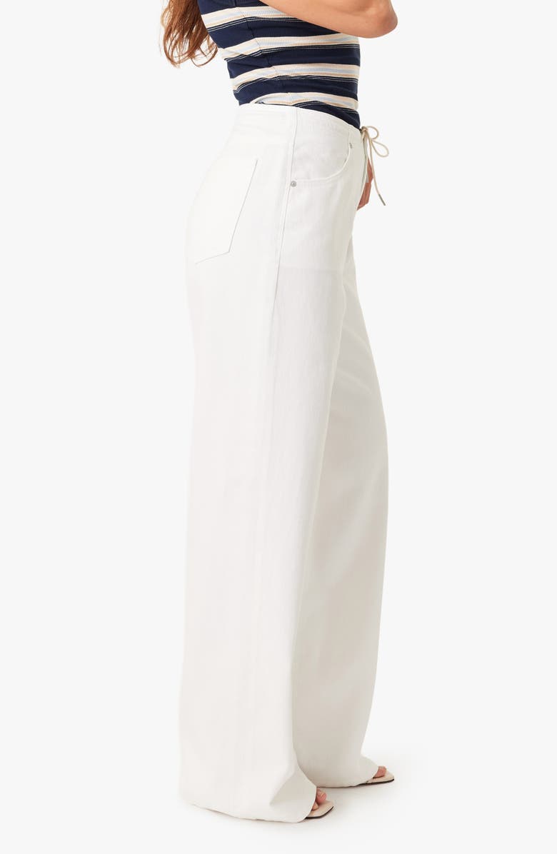 Habitual Lia Drawstring Wide Leg Jeans, Alternate, color, White