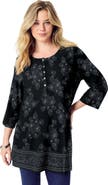 Roaman's Henley Ultra Drape Tunic