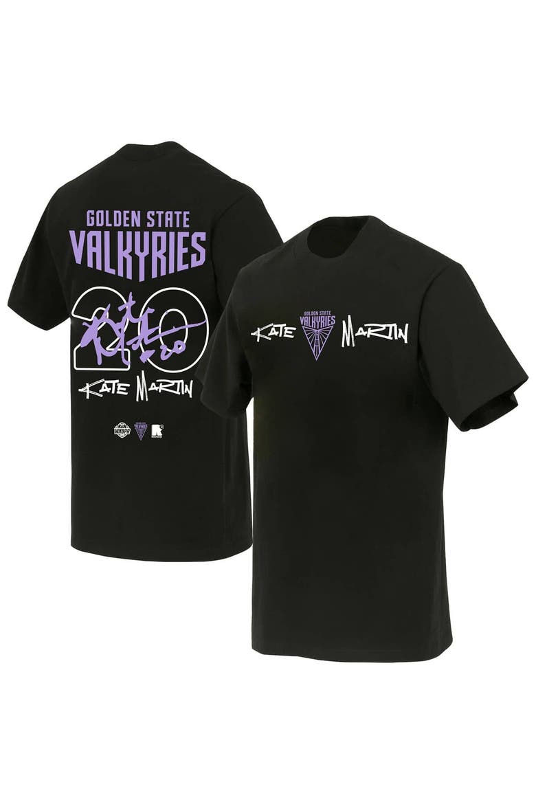 Unisex round21 Kate Martin Black Golden State Valkyries Launch Name & Number T-Shirt, Alternate, color, Black