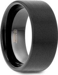 Larson Jewelers San Antonio Flat Tungsten Carbide Band With Brushed Finish