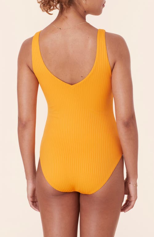 Andie The Bonita Ring One-piece Swimsuit In Tangerine