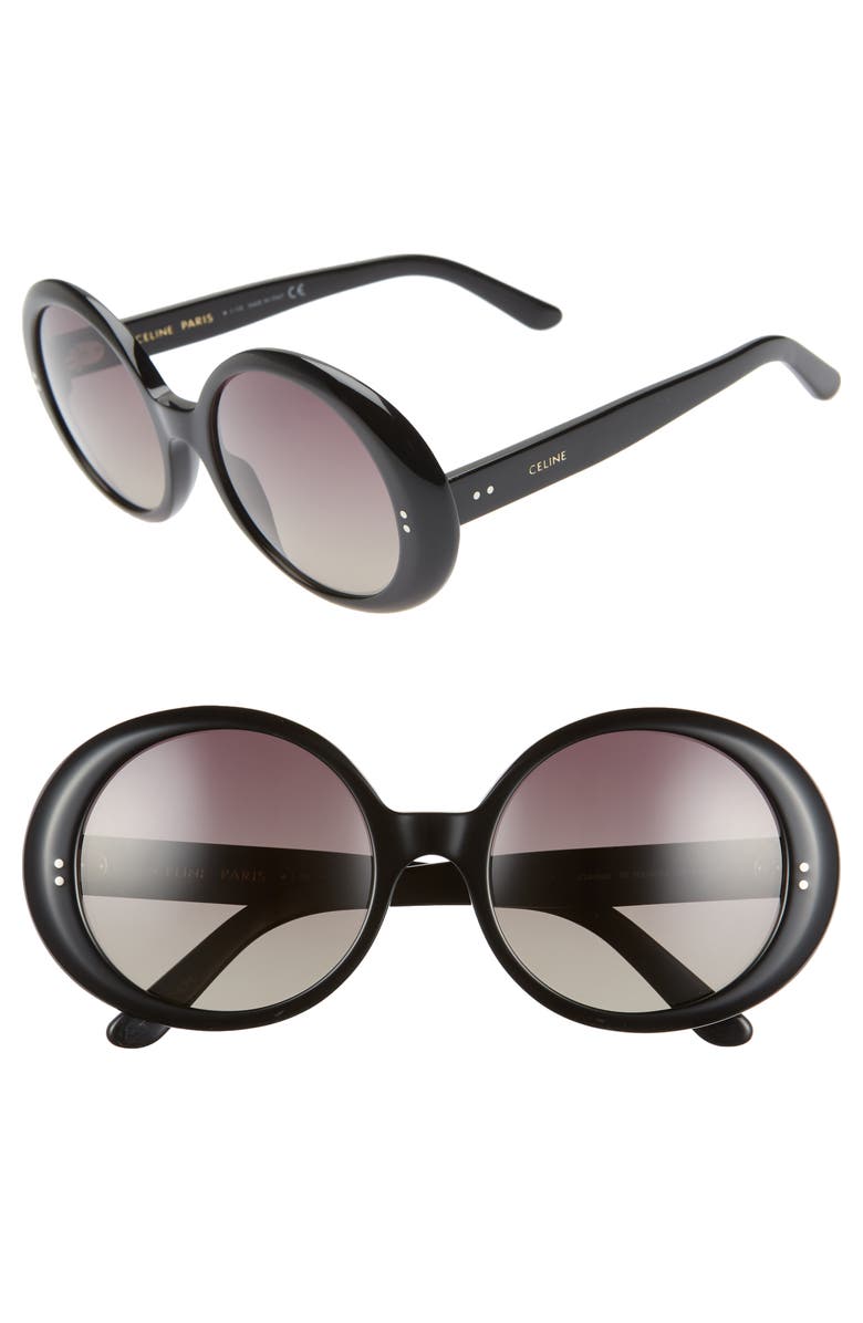 CELINE 57mm Gradient Round Sunglasses, Main, color, 
