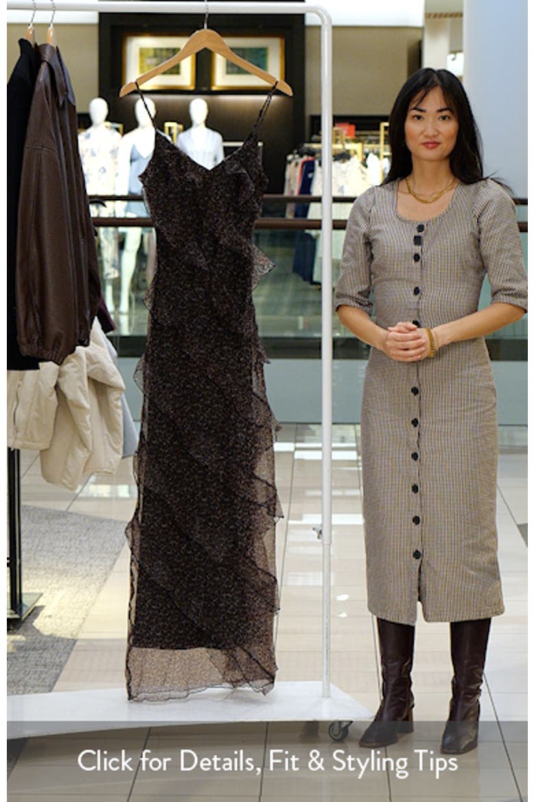 Ciao Leopard Print Ruffle Chiffon Maxi Dress video