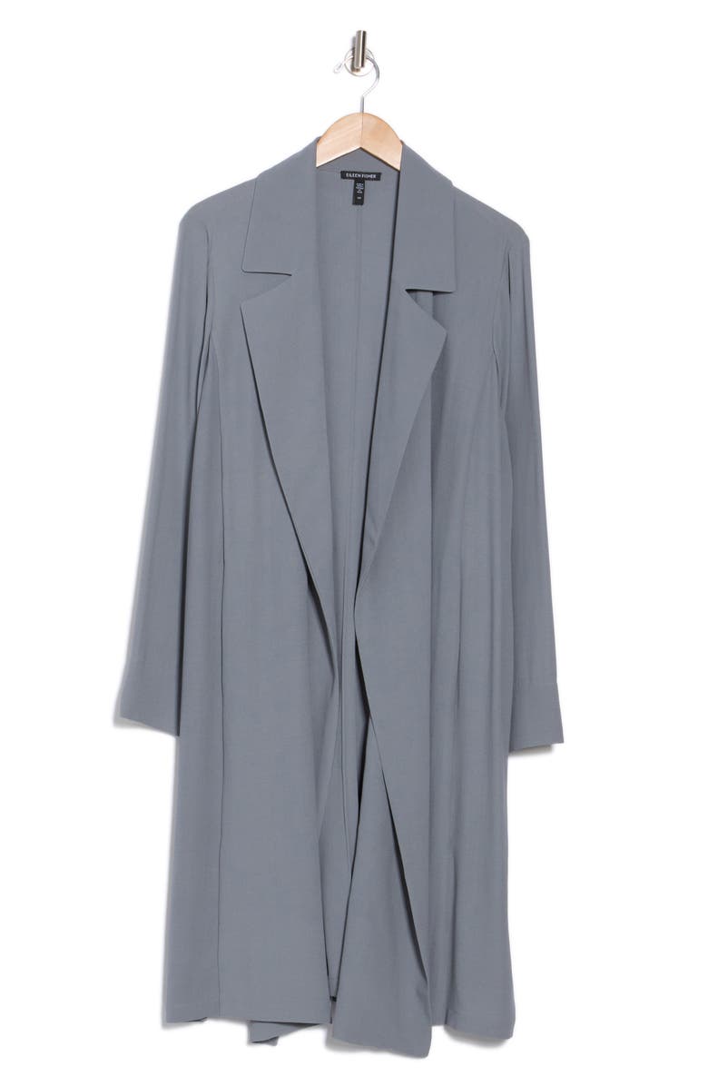 Eileen Fisher Silk Trench Coat, Alternate, color,