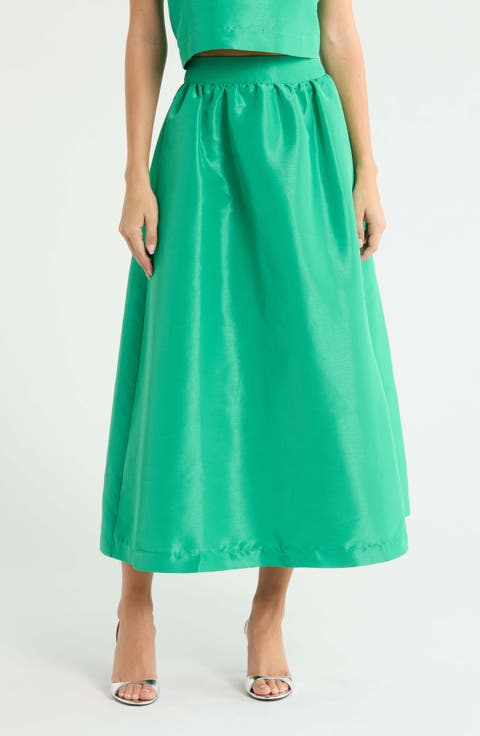 Hestia Caryn Taffeta Maxi Skirt