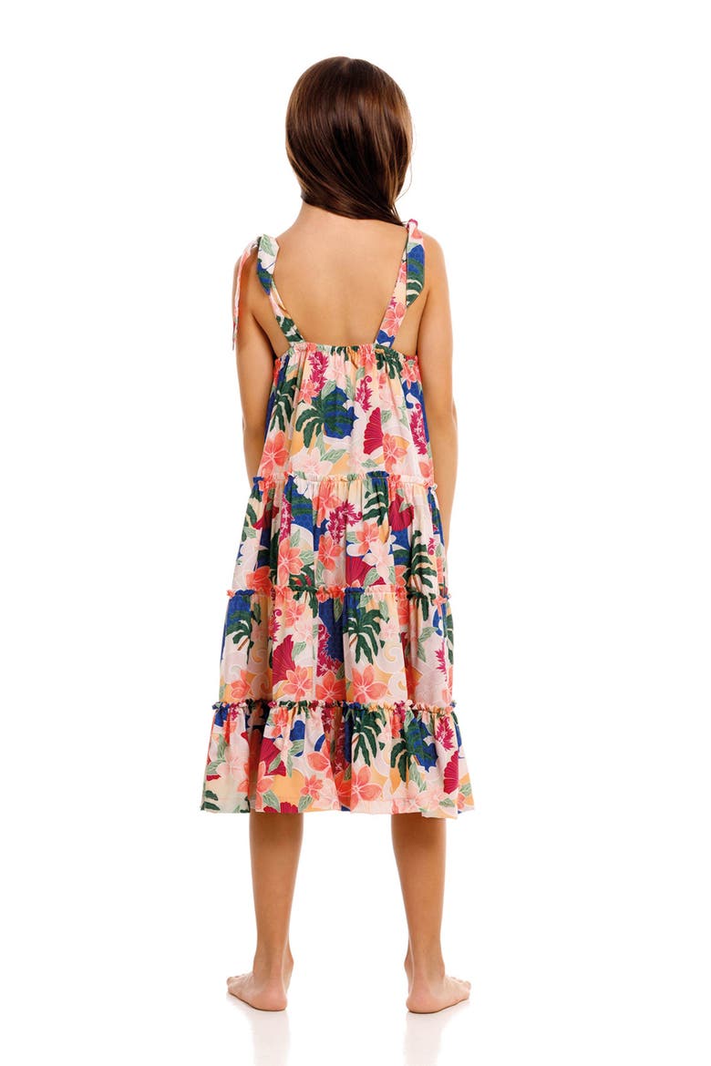 Kids' Sampha Thamar Tiered Cover-Up Sundress, Alternate, color, RED MULTI