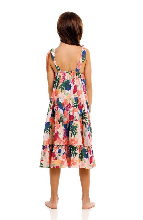 Agua Bendita Kids' Sampha Thamar Tiered Cover-up Sundress In Multi