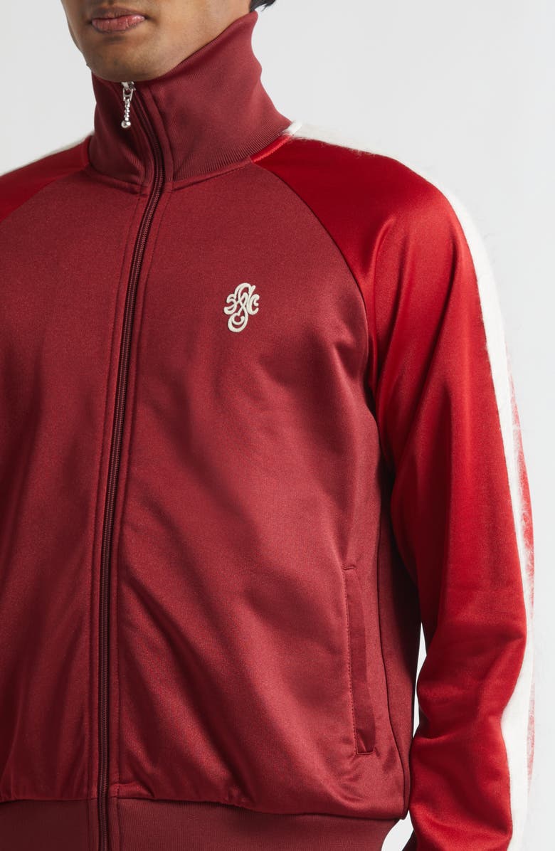 STOCKHOLM SURFBOARD CLUB Monogram Track Jacket, Alternate, color, Cherry