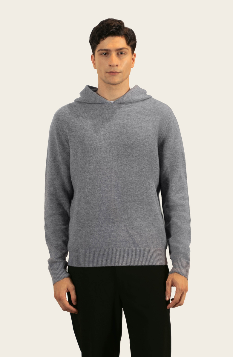 Italic Jasper Cashmere Hoodie, Main, color, Heather Gray