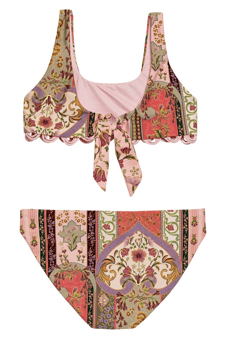 Dolce Aura Two-Piece Swimsuit, Alternate, color, RED MULTI