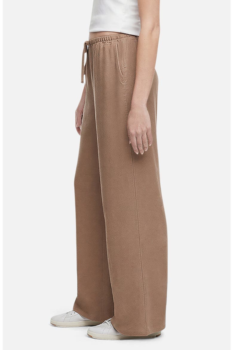 Drawstring Linen Blend Wide Leg Pants, Alternate, color, PORTABELLA