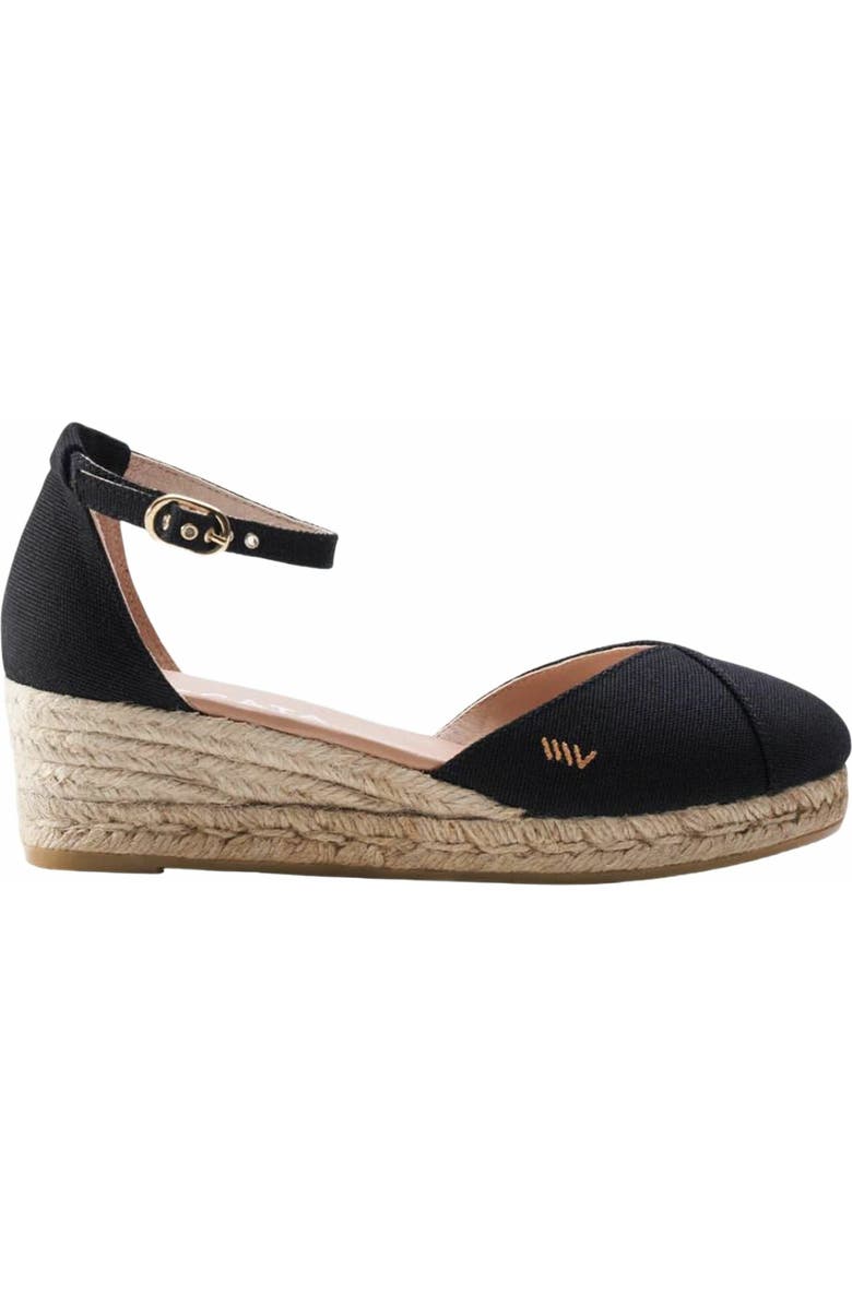 VISCATA Formiga Canvas Espadrille Wedges, Main, color, Black