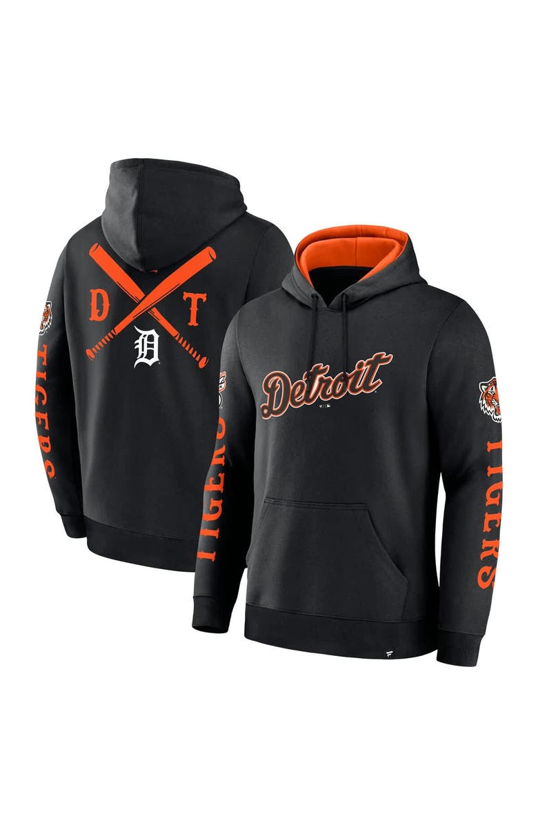 FANATICS Men's Fanatics  Black Detroit Tigers Big City Legacy Fleece Pullover Hoodie, Main, color, 