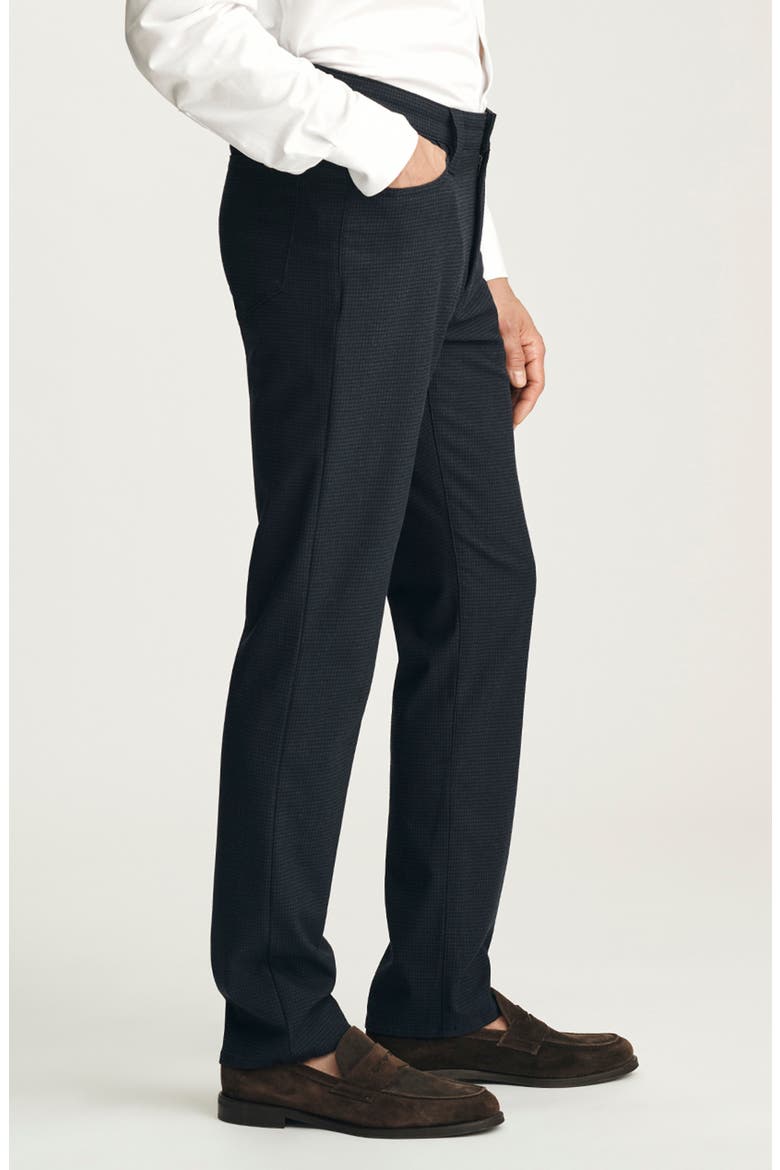 Courage Micro Check Straight Leg Pants, Alternate, color, DARK NAVY SUPREME PLAID