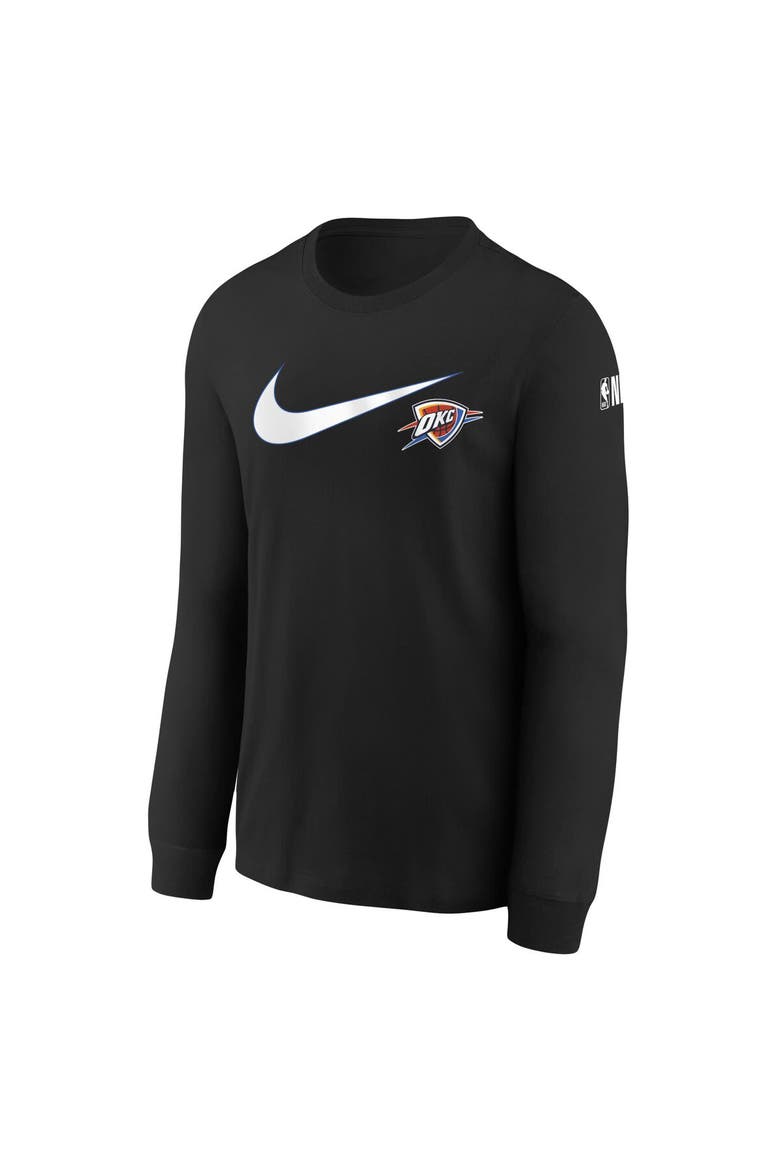 Youth Nike Black Oklahoma City Thunder Swoosh Long Sleeve T-Shirt, Alternate, color, Black