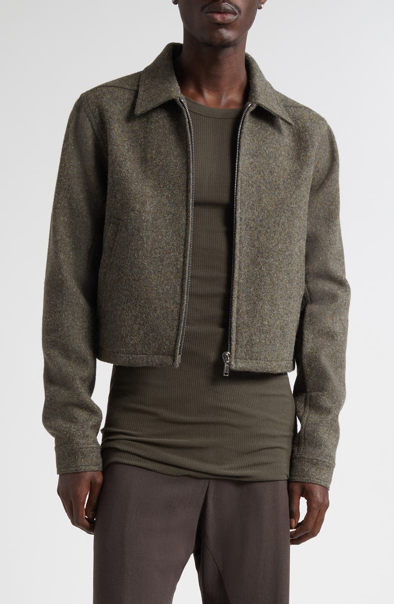 Rick Owens Concordians Alice Brad Wool Jacket, Main, color, Bosco