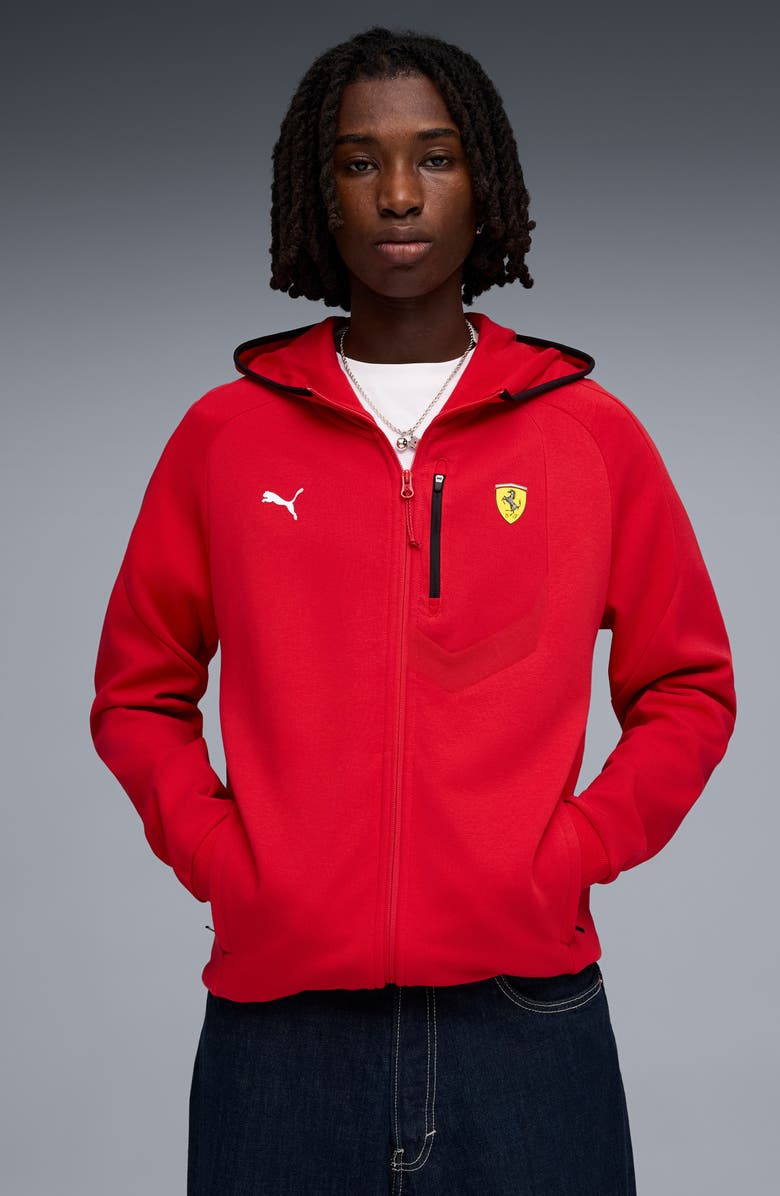 PUMA Ferrari Motosport Hooded Zip Front Sweatshirt, Alternate, color,