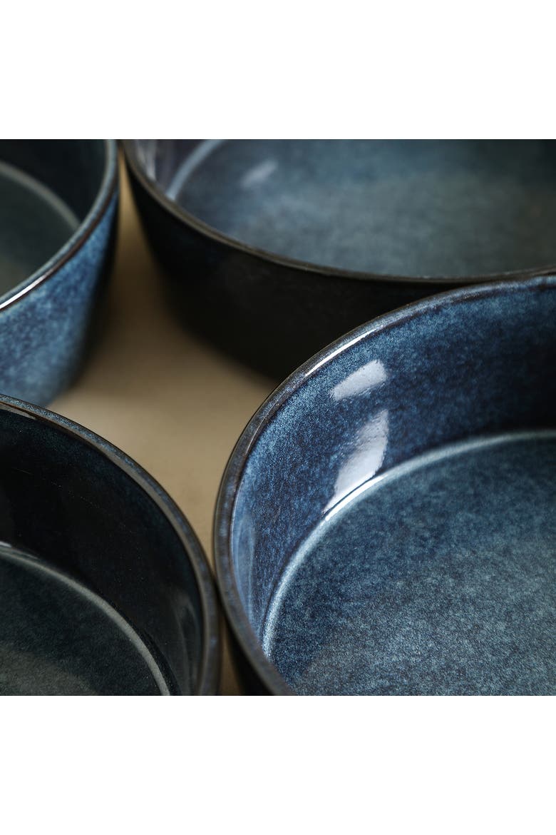 Eden Stoneware 4-Piece Pasta Bowl Set, Alternate, color, Dark Blue