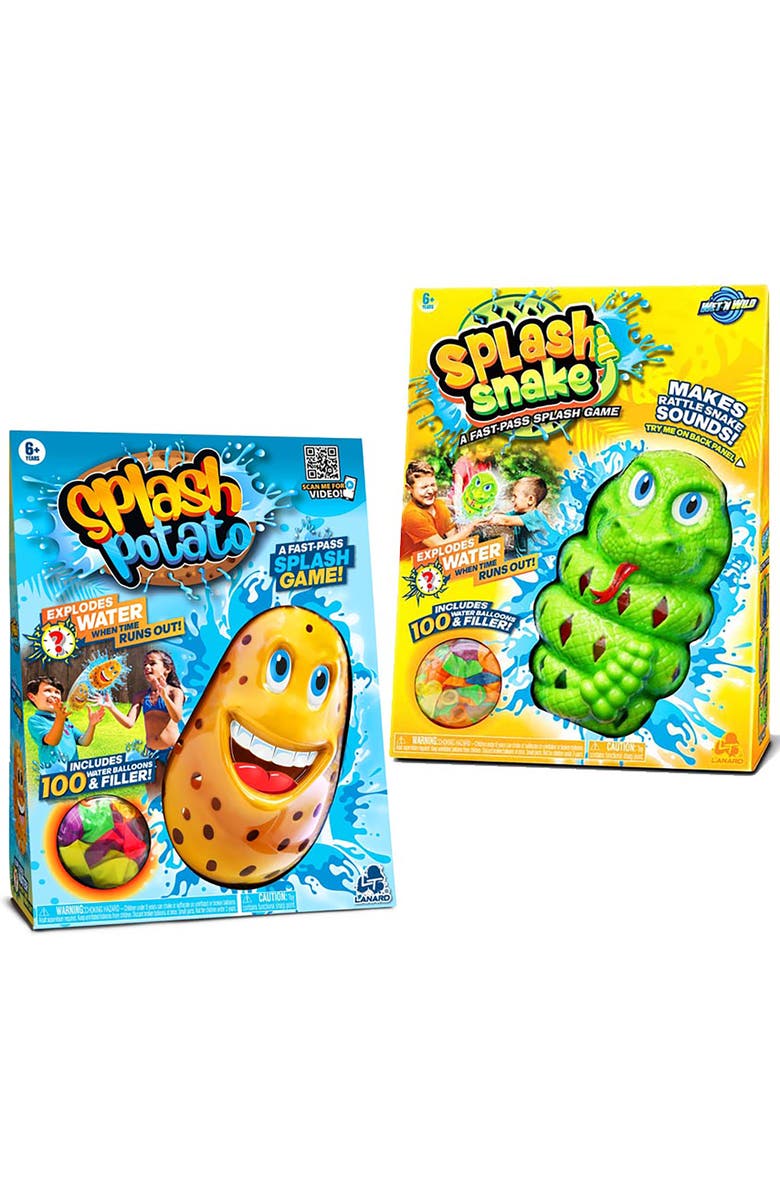 Lanard Splash Bundle, Potato & Snake, 2 Fast Paced Toy Games With A Twist, Main, color, Multicolored