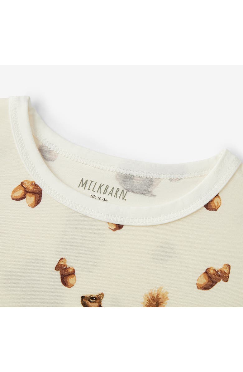 Milkbarn Luxe Stretch Long Sleeve Two Piece Pajama Set, Alternate, color, Chipmunk