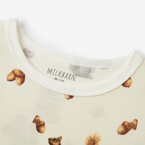 Milkbarn Luxe Stretch Long Sleeve Two Piece Pajama Set In Multi