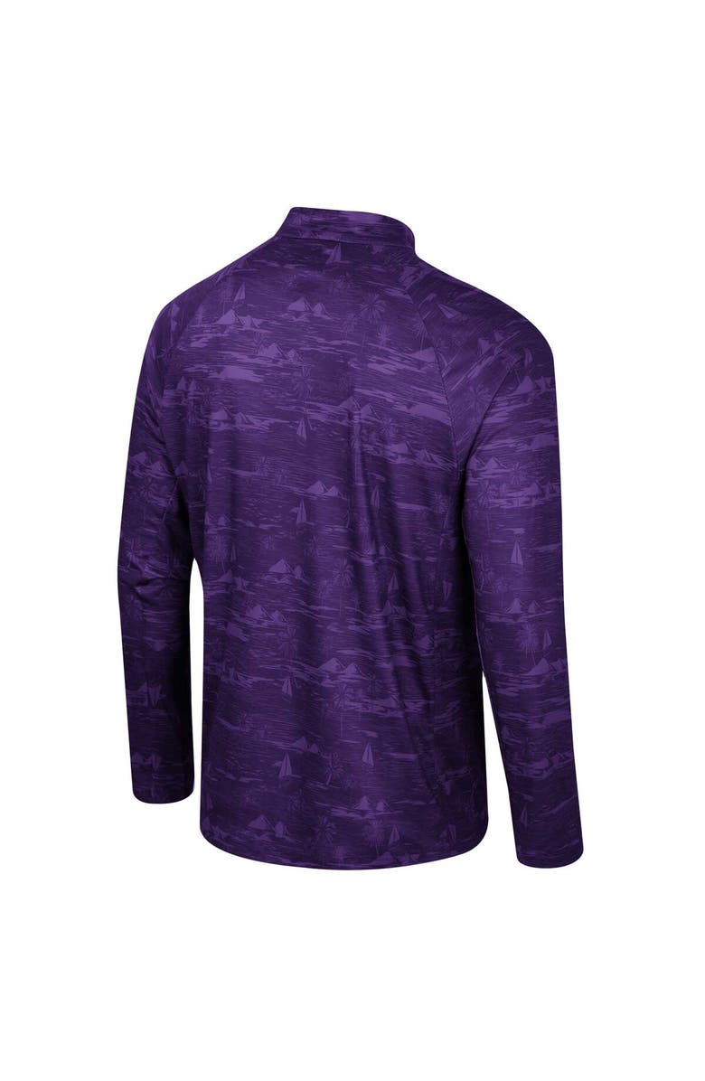COLOSSEUM Men's Colosseum Purple LSU Tigers Carson Raglan Quarter-Zip Jacket, Alternate, color, 