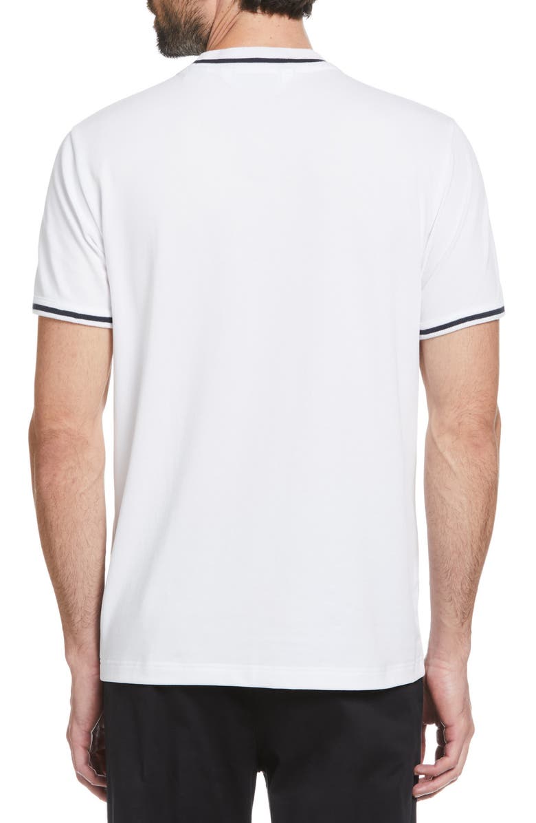 Original Penguin Slim Fit Piqué Knit Ringer T-Shirt, Alternate, color, Bright White