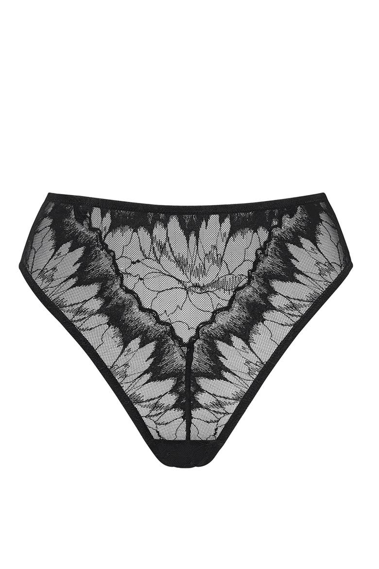 The Highwaist  Floral Lace, Main, color, BLACK