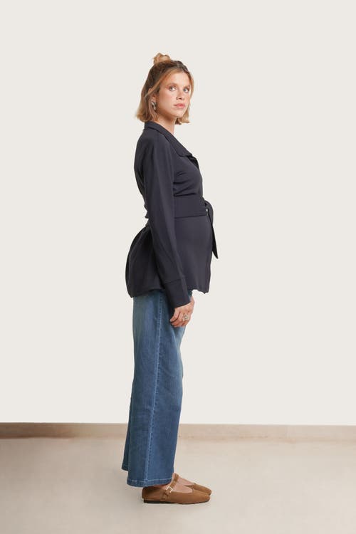 Nom Maternity Elevated Lounge Jacket In Blue
