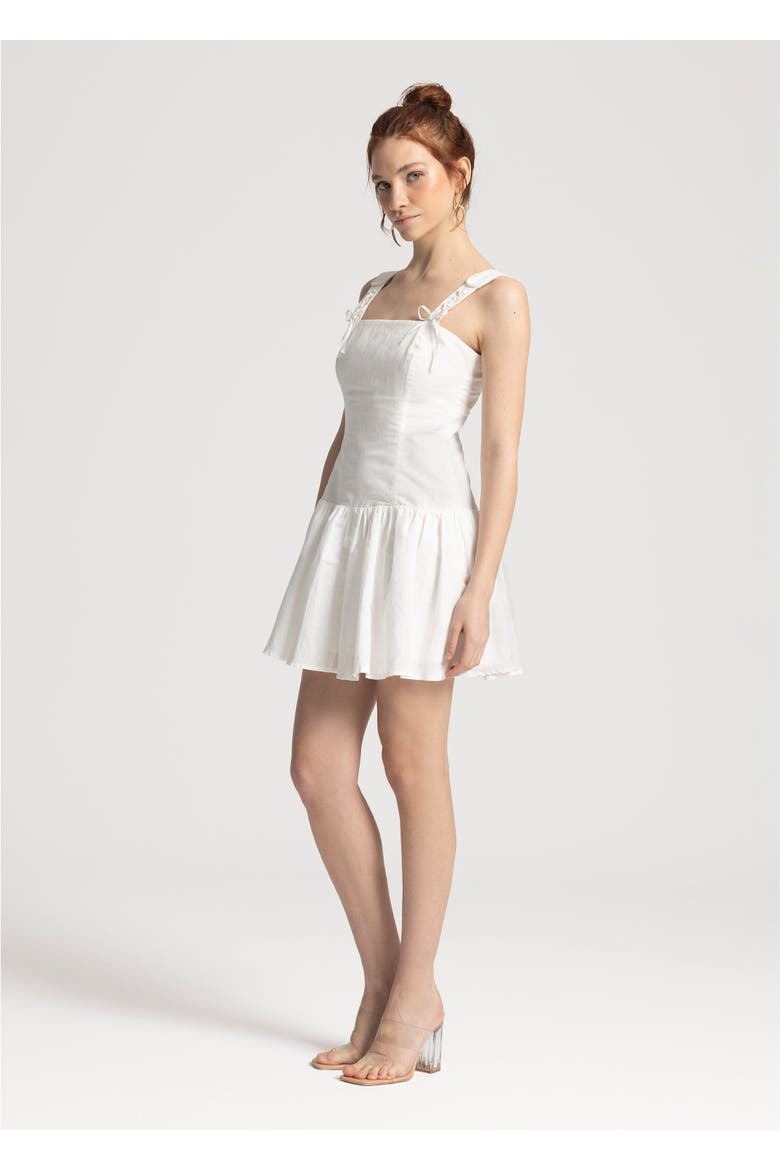 Milena Mini Linen Dress, Alternate, color, White