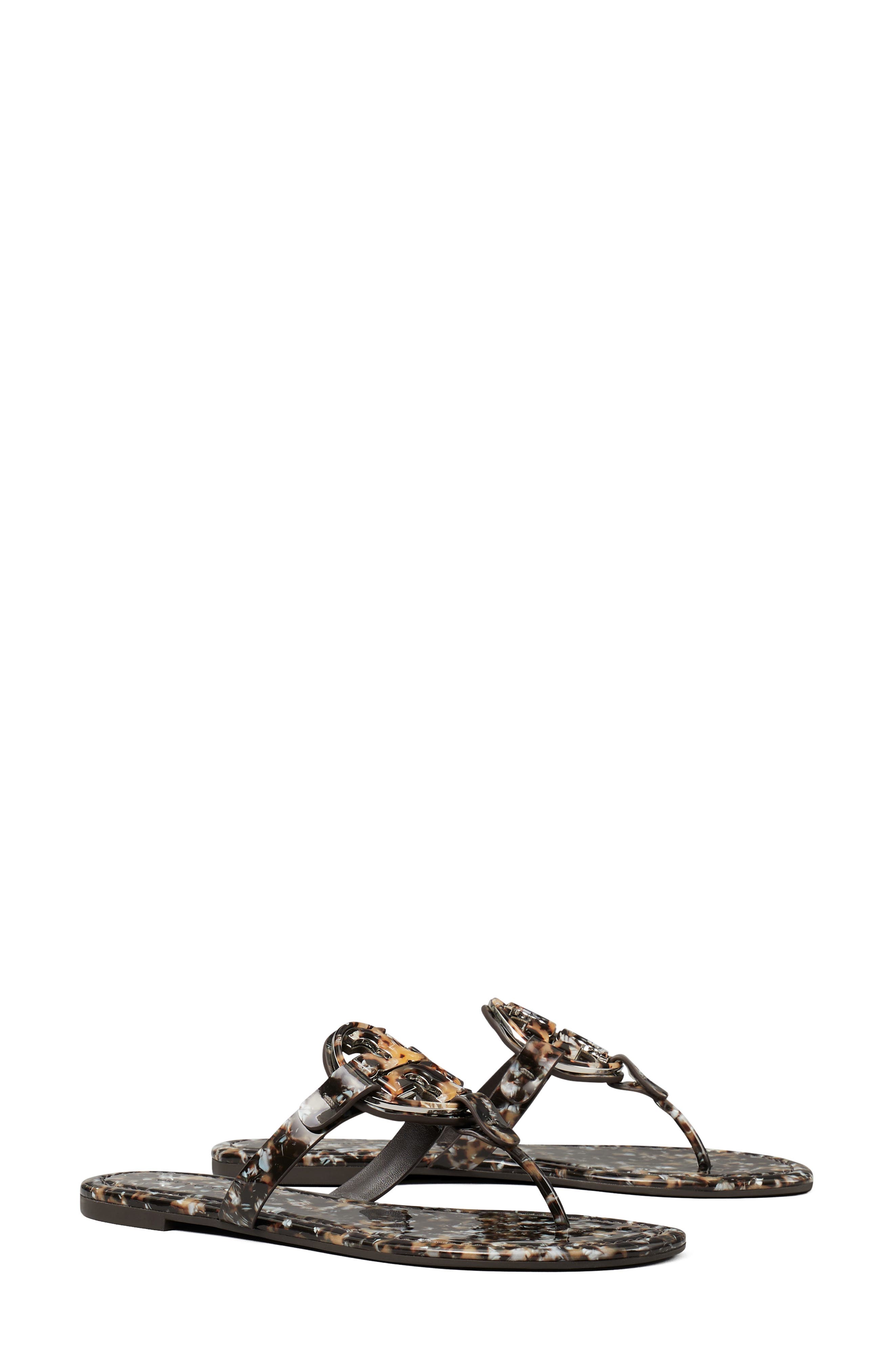 Tory Burch Miller Thong Sandal, Main, color, Caramel Multi / Caramel Multi