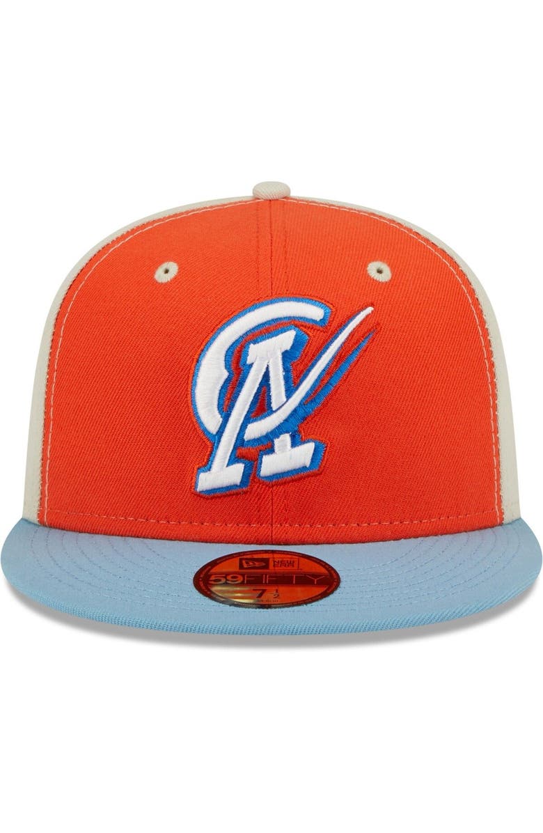 New Era Men's New Era Orange/Light Blue Cielo Azul de Oklahoma City Copa De La Diversion 59FIFTY Fitted Hat, Alternate, color, Orange