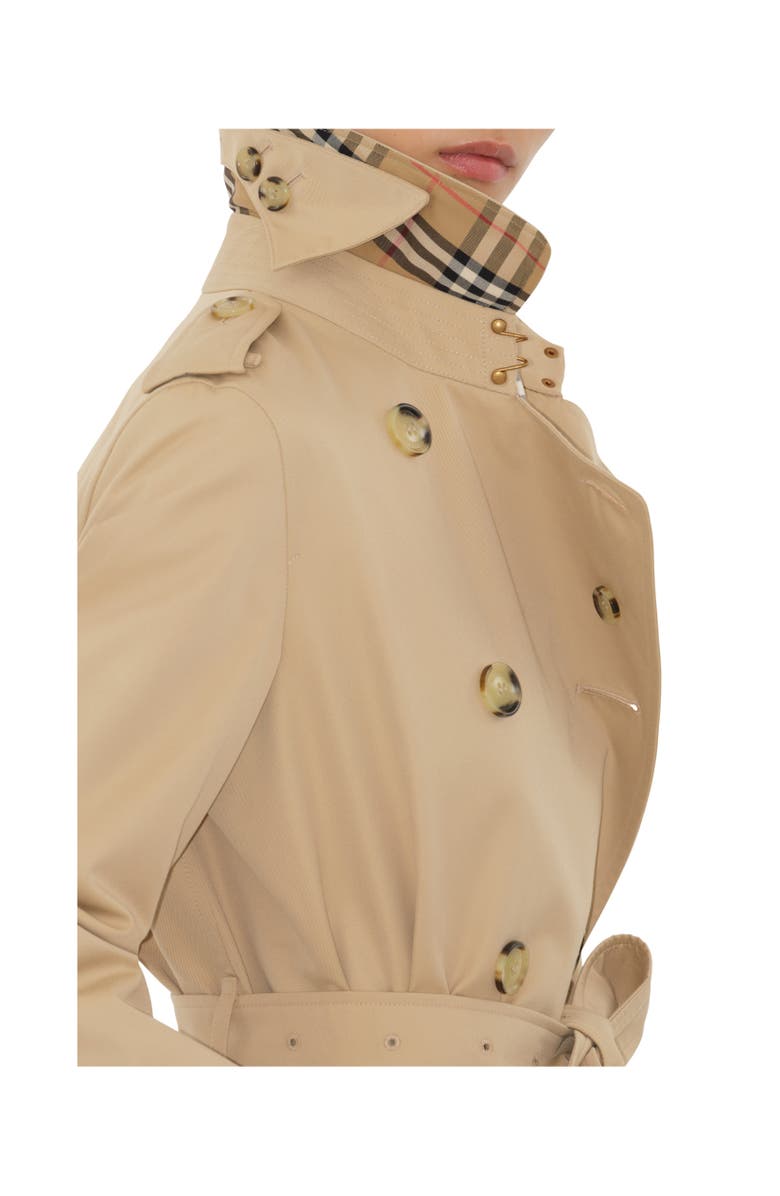 Burberry Short Kensington Heritage Trench Coat, Alternate, color, Honey Beige