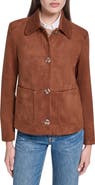 Cole Haan Faux Suede Button Front Jacket