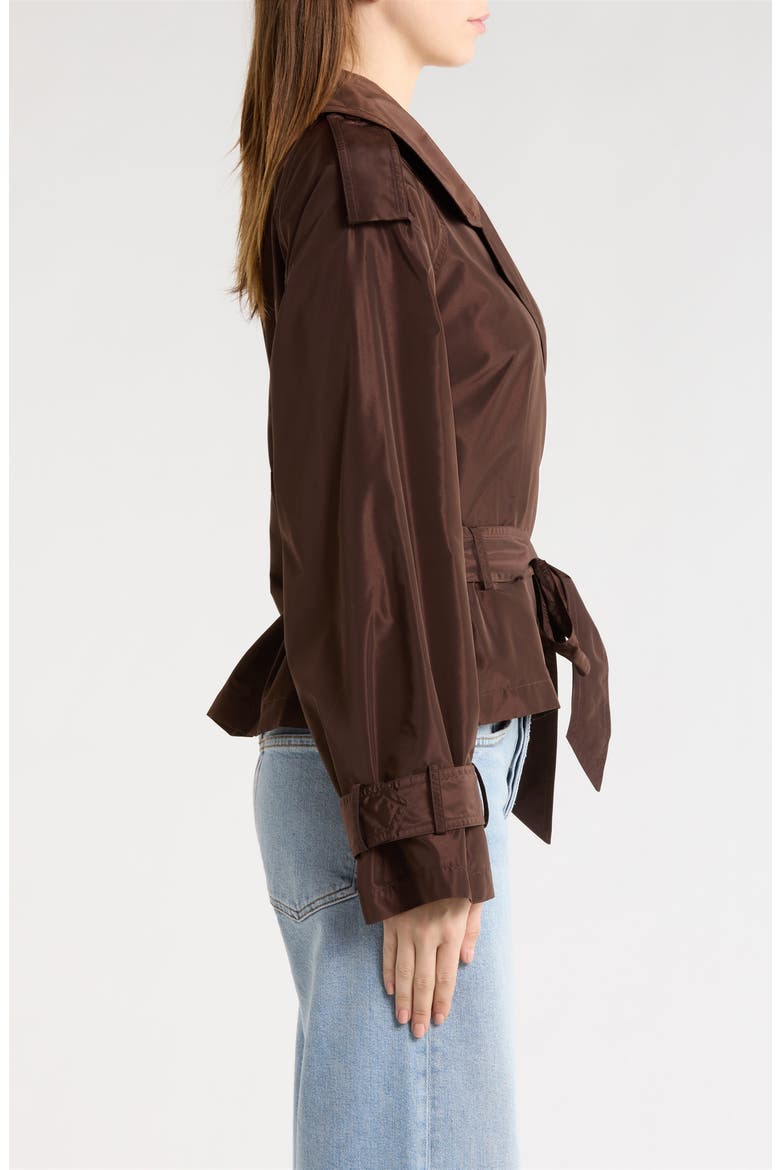 Vale Short Belted Trench Coat, Alternate, color, EARTH