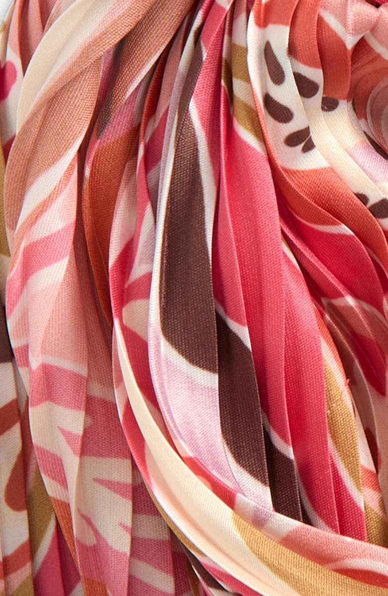 Echo Crazy Pleated Diamond Scarf, Alternate, color, Red Clay