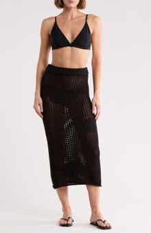 Floral Crochet Midi Skirt