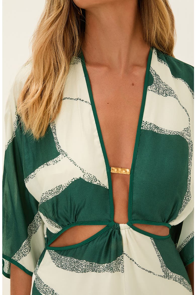 Enigma Carrie Cutout Cover-Up Dress, Alternate, color, GREEN MULTI
