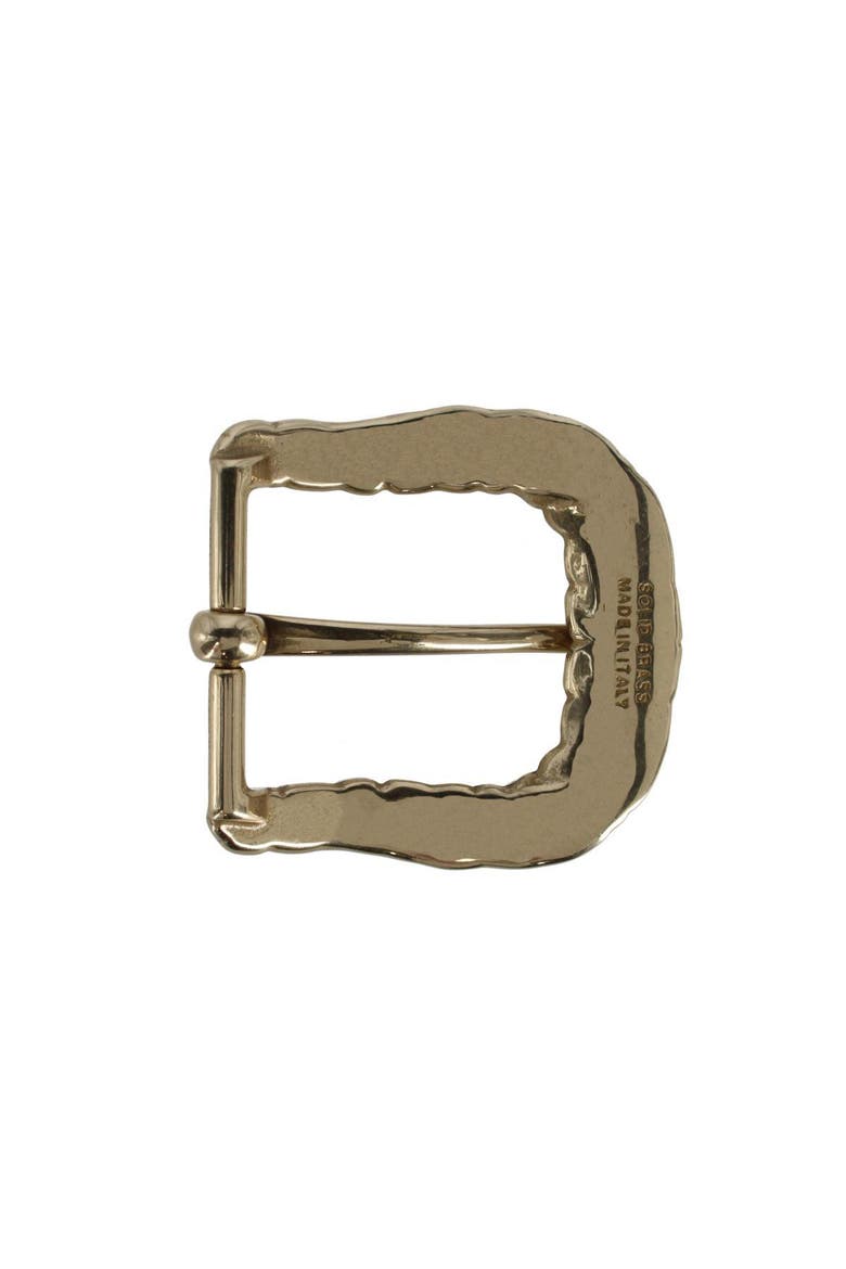 35mm Opulent Scaled Italian Solid Brass Harness Belt Buckle, Alternate, color, Polished Brass