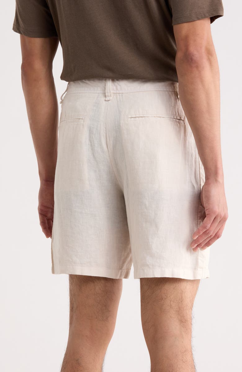 rag & bone Haydon Linen Shorts, Alternate, color, Light Tan