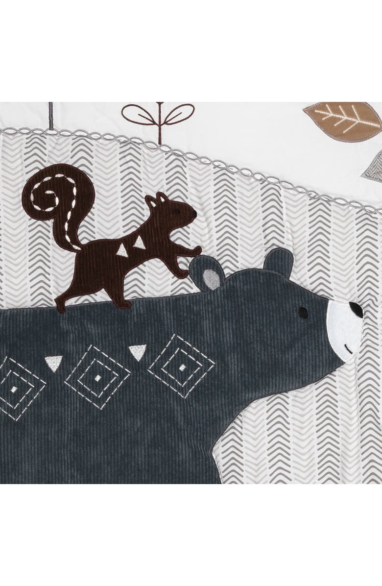 Lambs & Ivy Woodland Forest Animal Nursery 5-Piece Baby Crib Bedding Set, Alternate, color, Gray