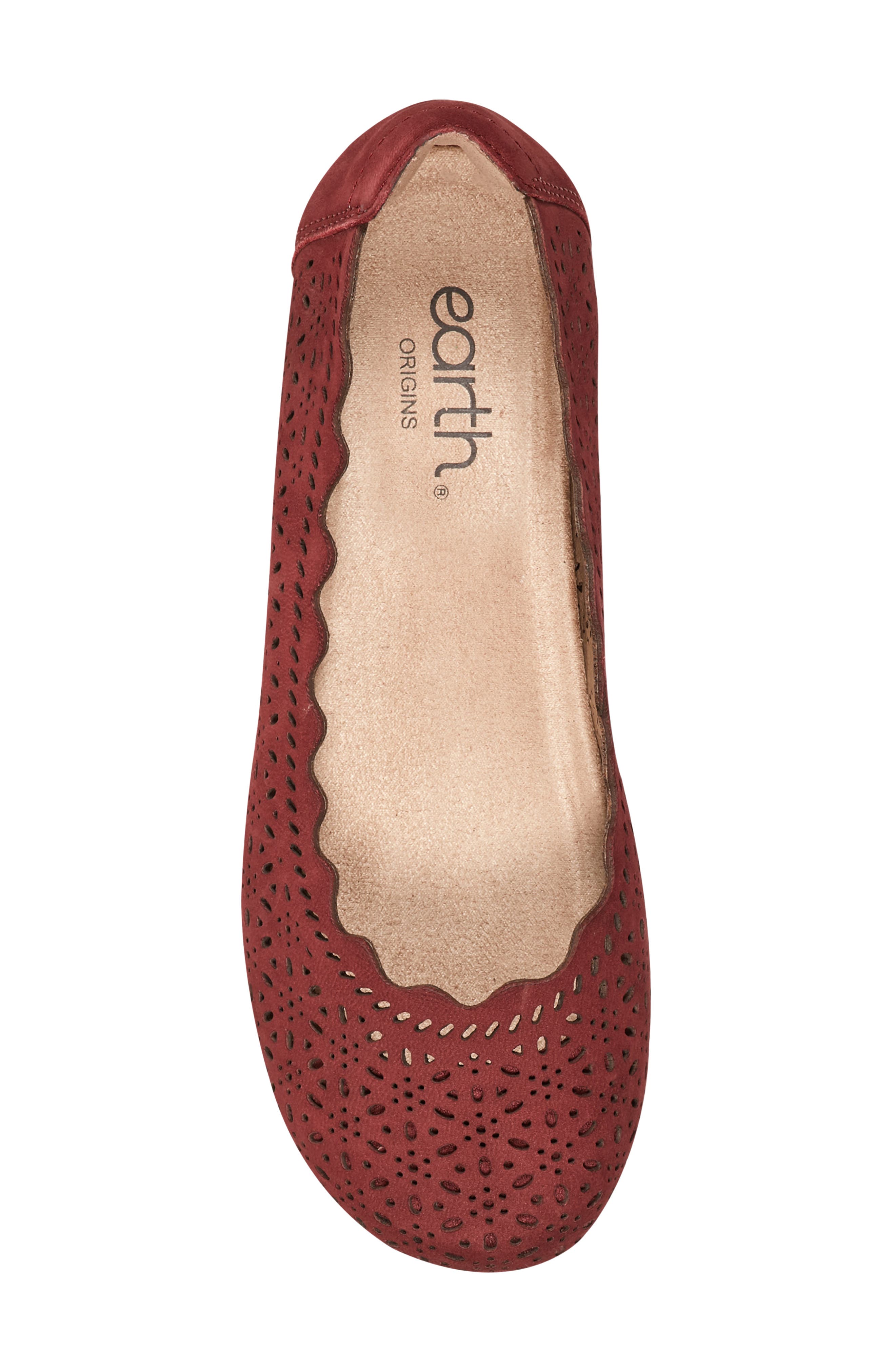 Bria Flat, Alternate, color, DARK RED