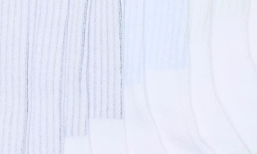 Nordstrom Rack Color Pop 5-pack Crew Socks In White -green -blue Multi